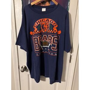 Vintage Chicago Bears T Shirt Jostens 3XL Navy Blue NFL Football A Tradition 90s